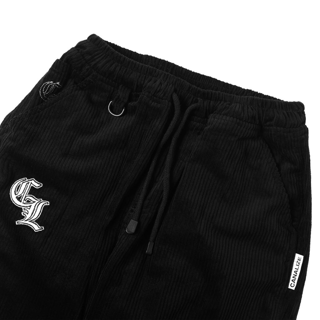 OG LOGO BAGGY CORDUROY PANTS - BLACK