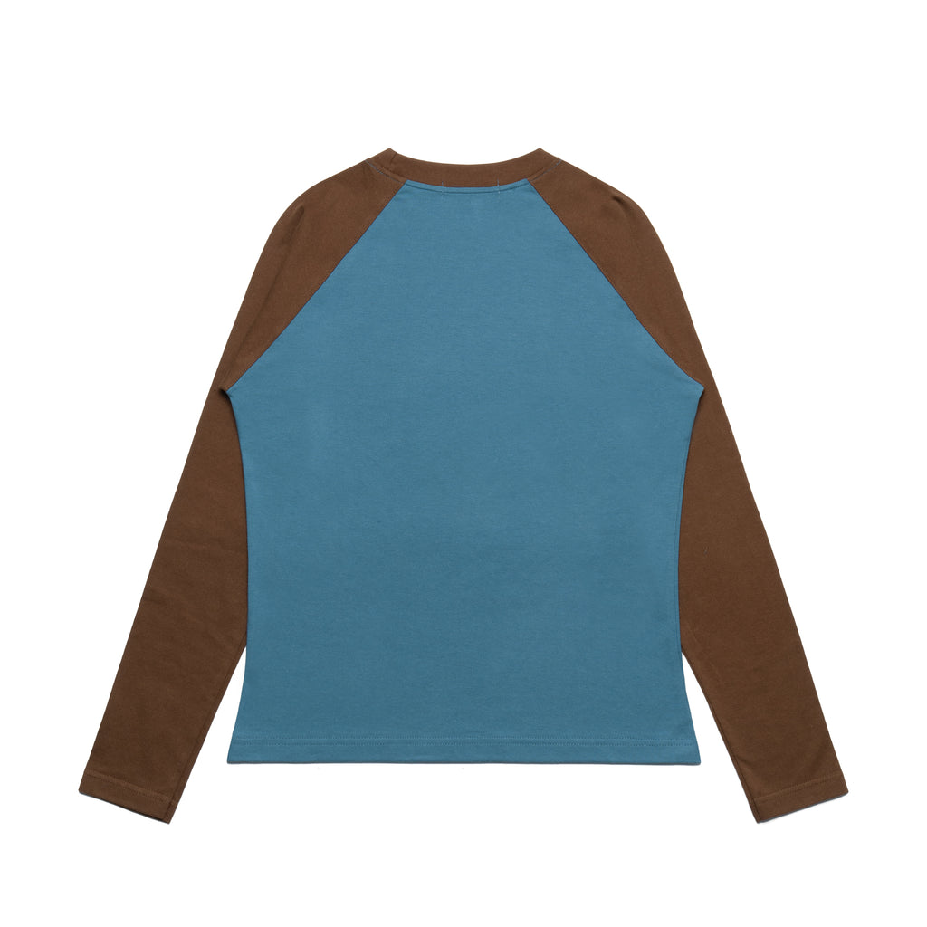 EARTH - TEAL BLUE/BROWN - LONGSLEEVE BABYTEE