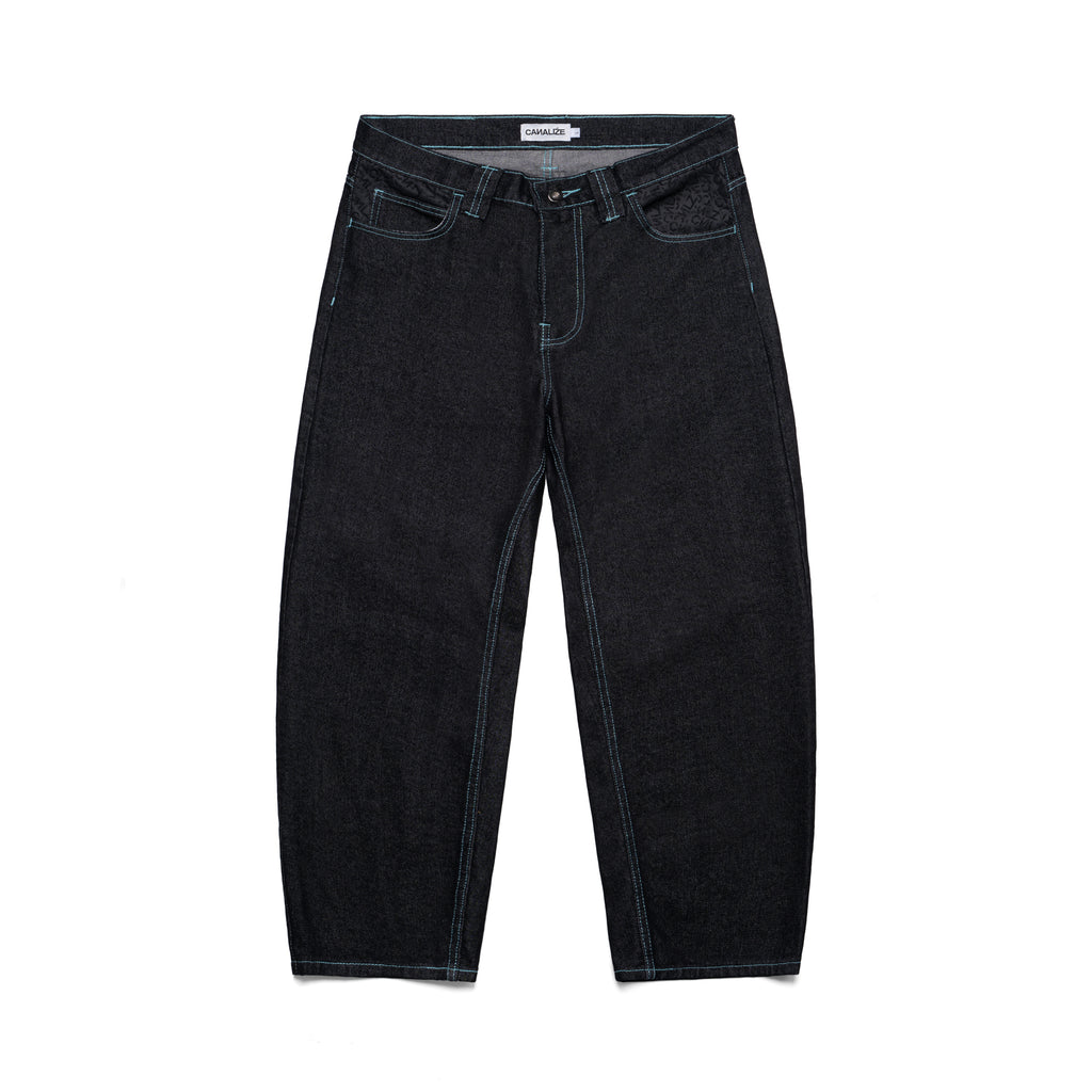 SABLE CONTRAST LONGPANTS - BLACK WASH/CYAN