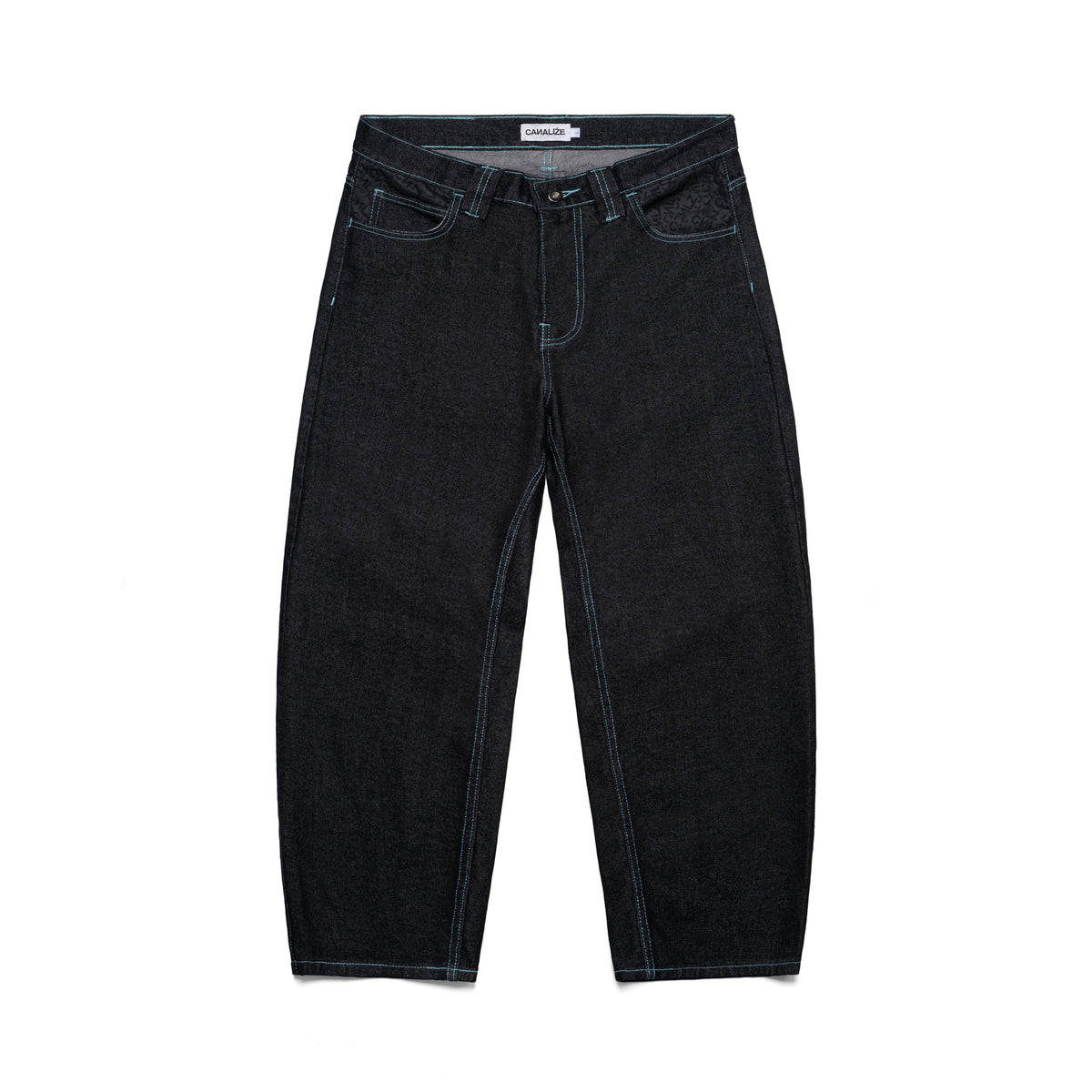 SABLE CONTRAST LONGPANTS - BLACK WASH/CYAN