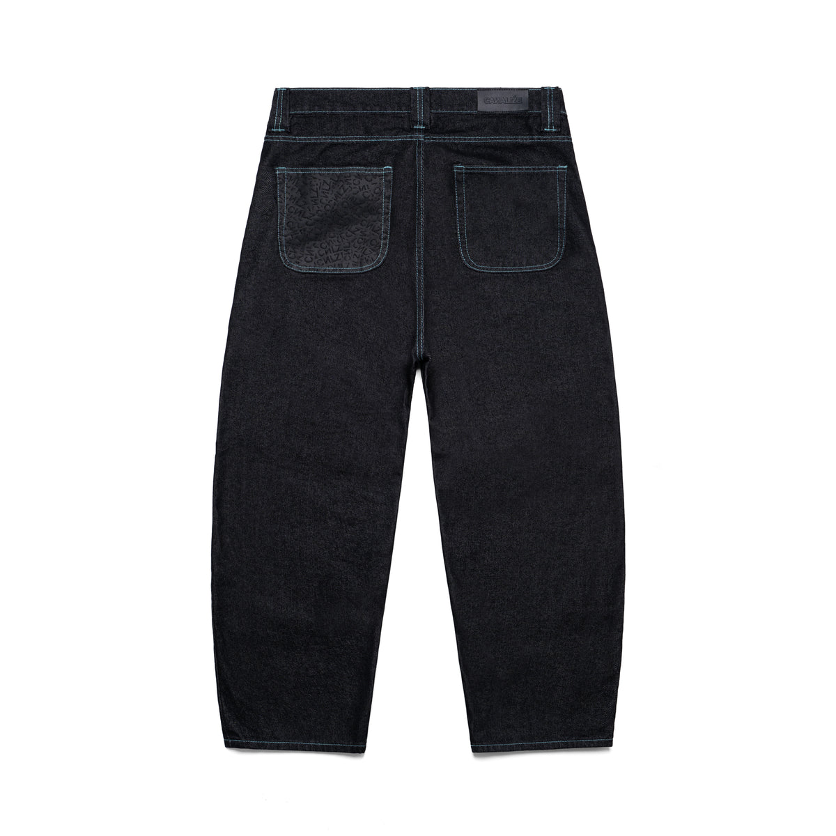 SABLE CONTRAST LONGPANTS - BLACK WASH/CYAN