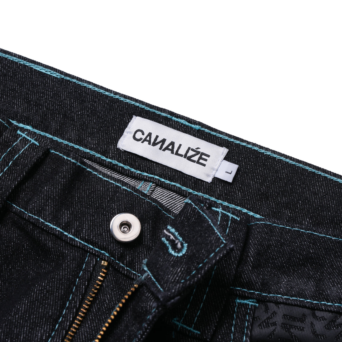 SABLE CONTRAST LONGPANTS - BLACK WASH/CYAN
