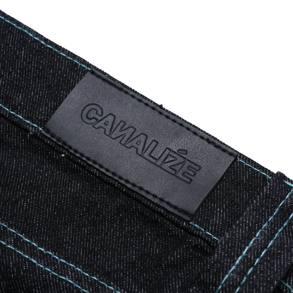 SABLE CONTRAST LONGPANTS - BLACK WASH/CYAN