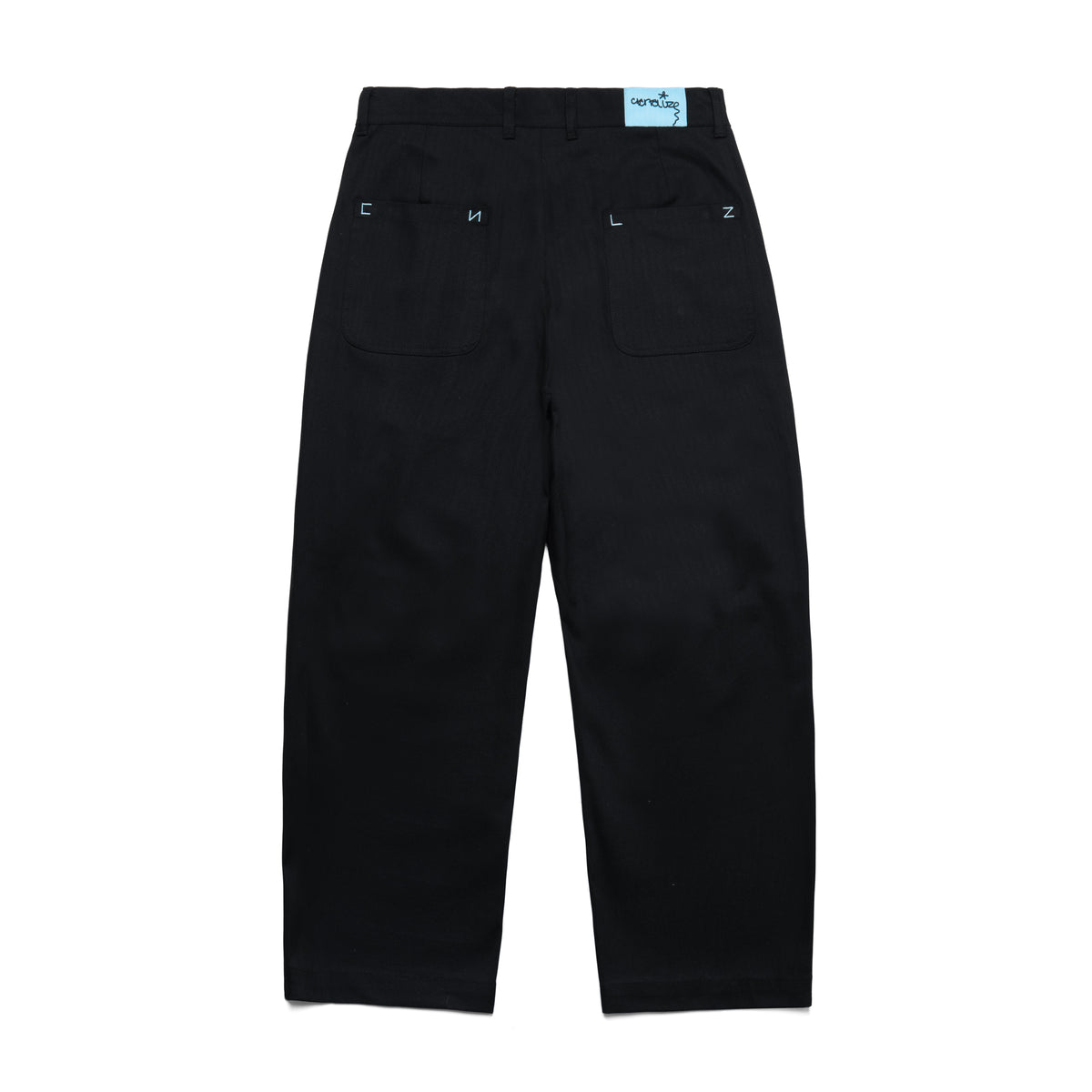PREATS - BLACK HERRINGBONE - PLEATED TROUSER