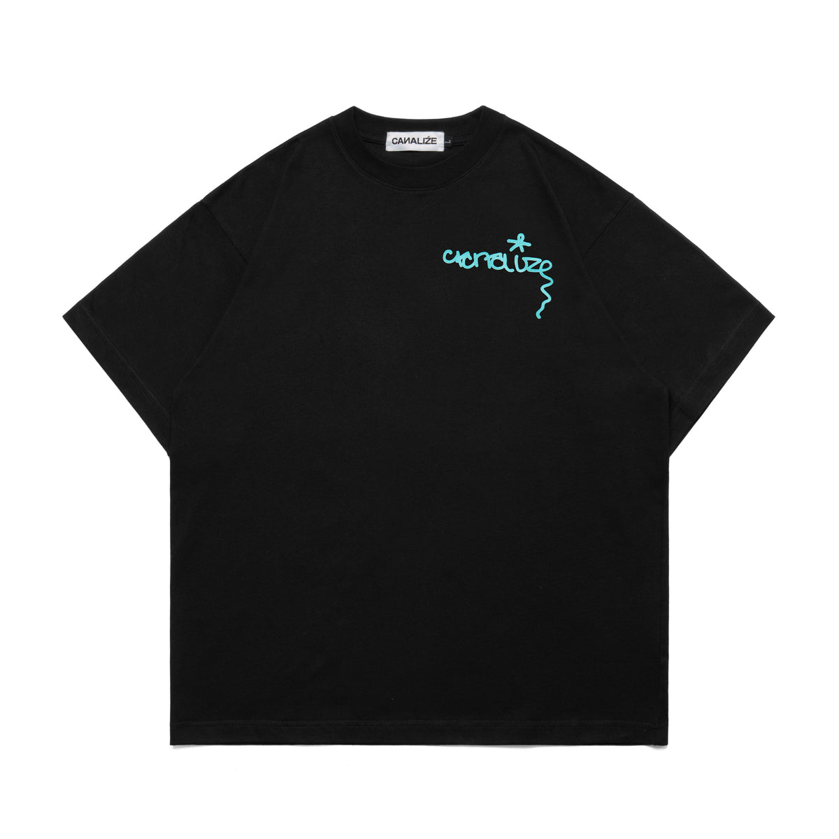 BLESSED - BLACK/CYAN - T-SHIRT