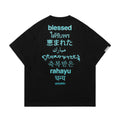 BLESSED - BLACK/CYAN - T-SHIRT