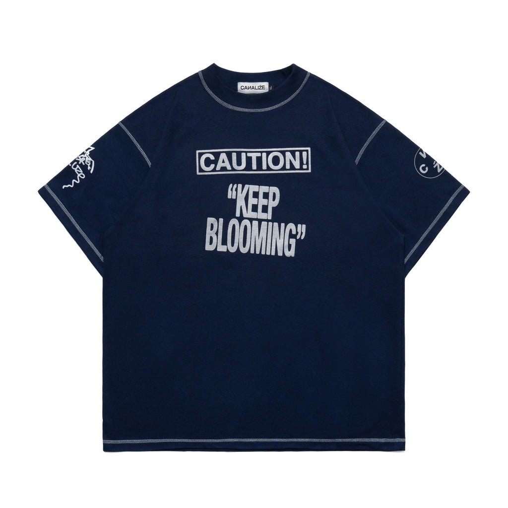 CAUTION - NAVY/GREY - T-SHIRT