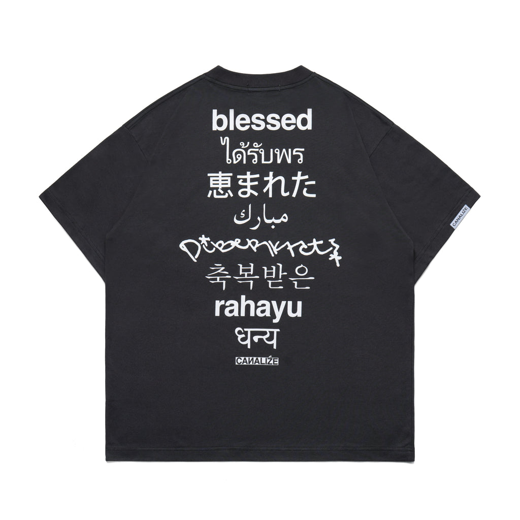 BLESSED - GREY/WHITE - T-SHIRT