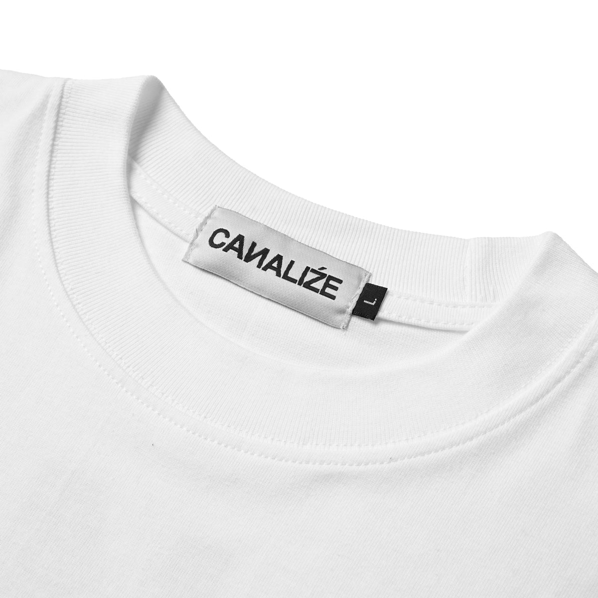 CAUTION - WHITE/GREY - T-SHIRT