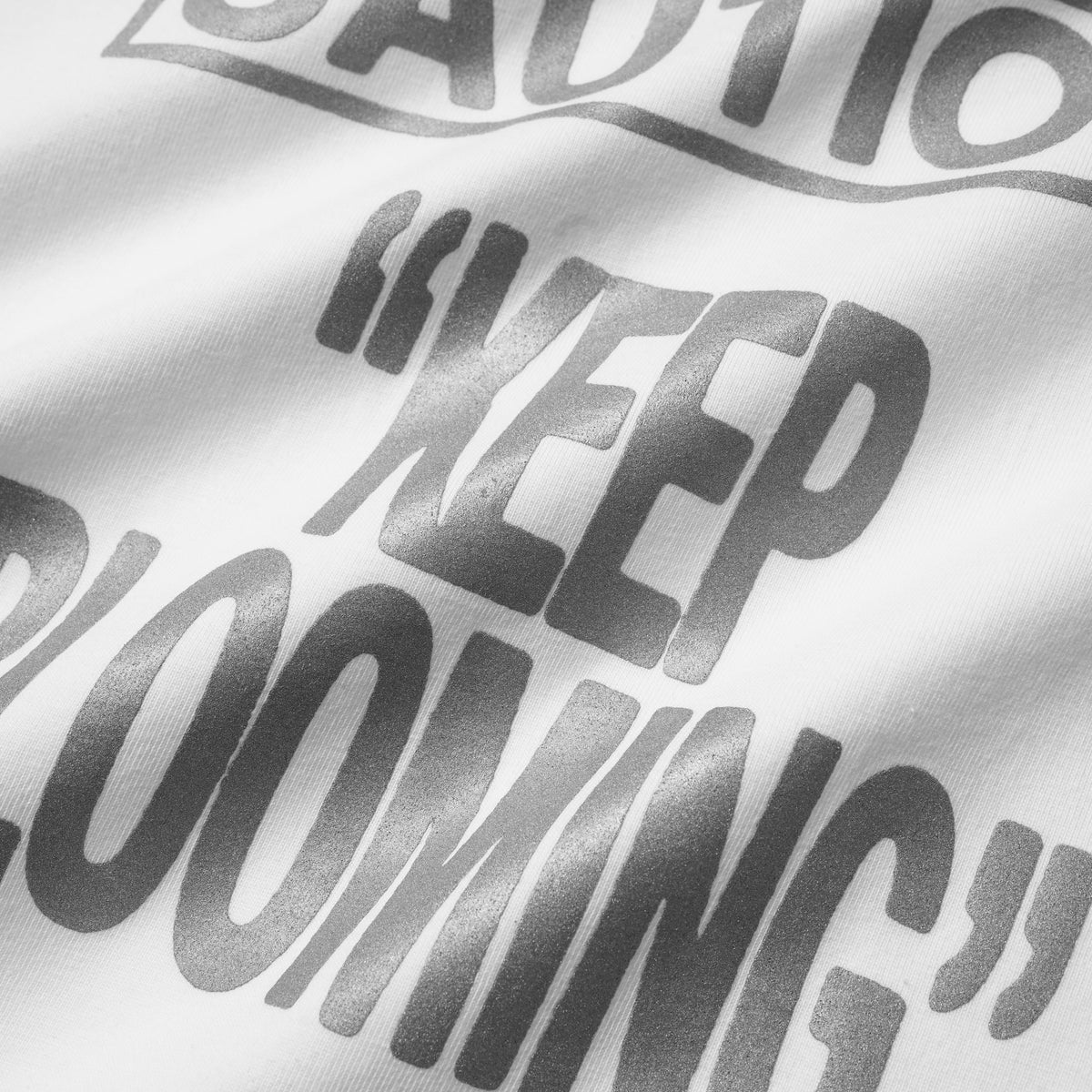 CAUTION - WHITE/GREY - T-SHIRT