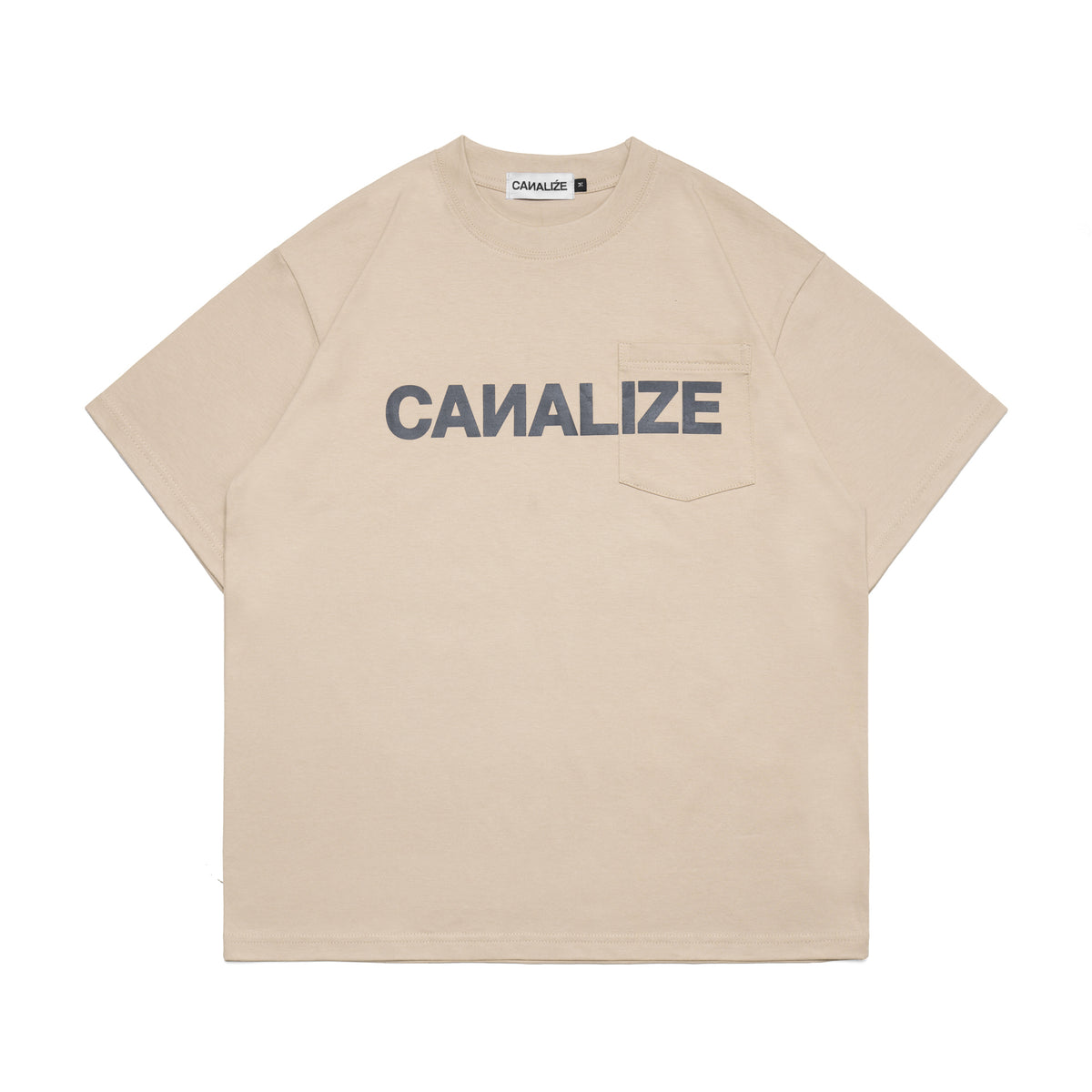 FEEL IT TEE -  BEIGE/GREY
