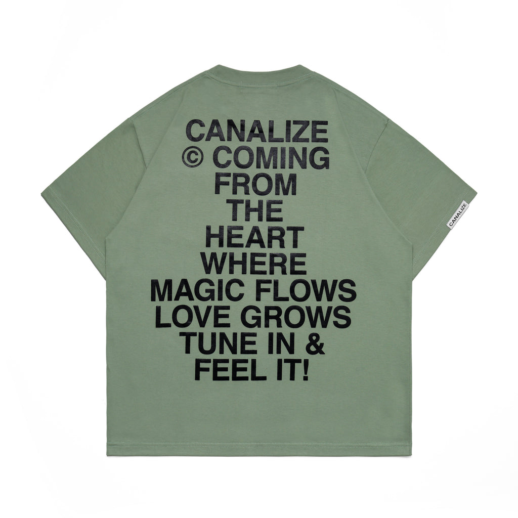 FEEL IT TEE -  SAGE/BLACK