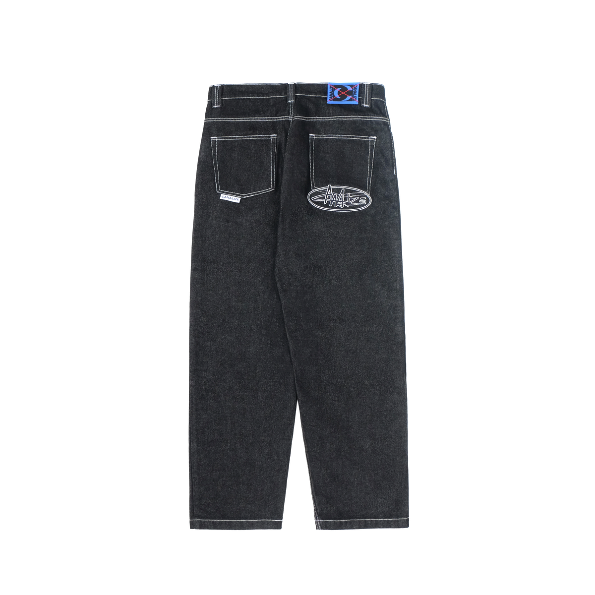 OUVAL LOGO PANTS - BLACK