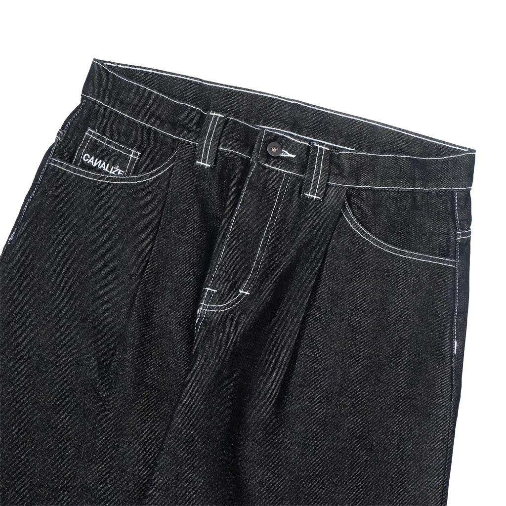 OUVAL LOGO PANTS - BLACK