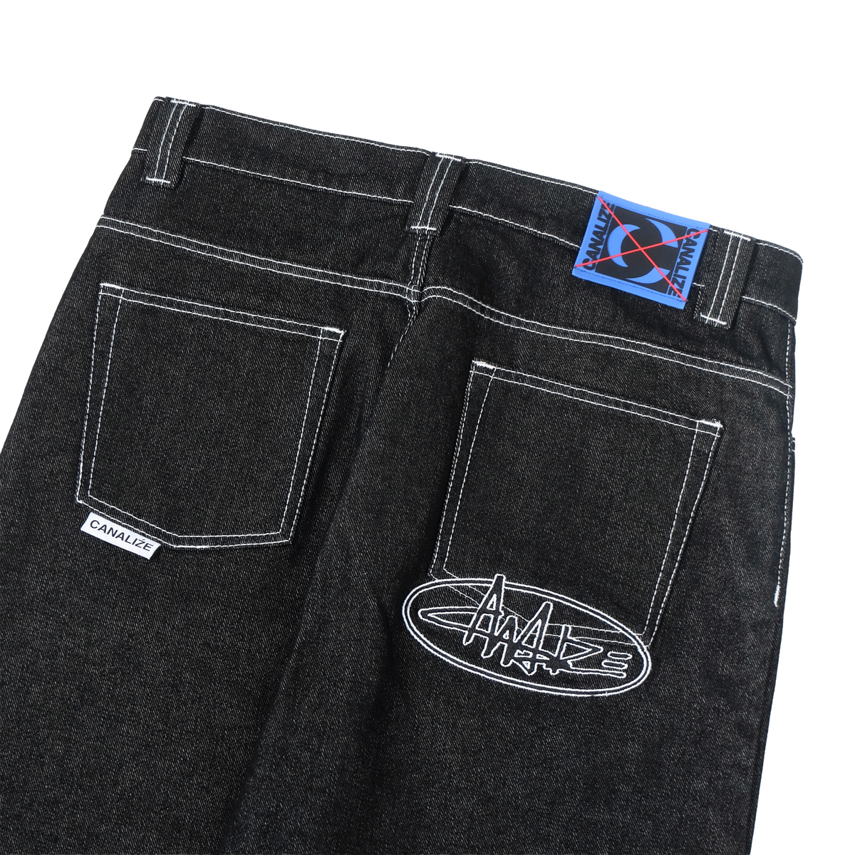 OUVAL LOGO PANTS - BLACK