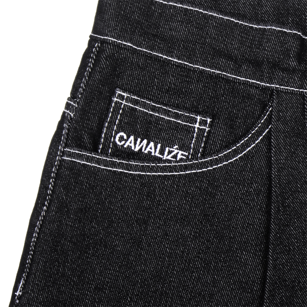 OUVAL LOGO PANTS - BLACK