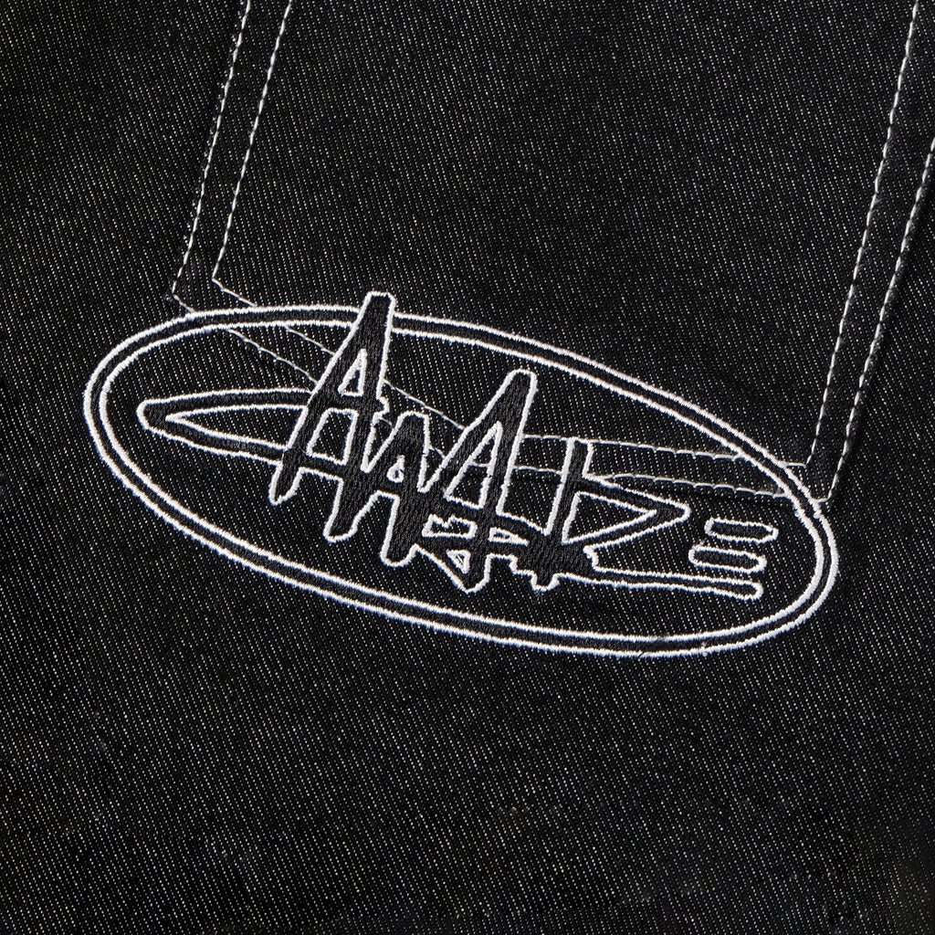 OUVAL LOGO PANTS - BLACK
