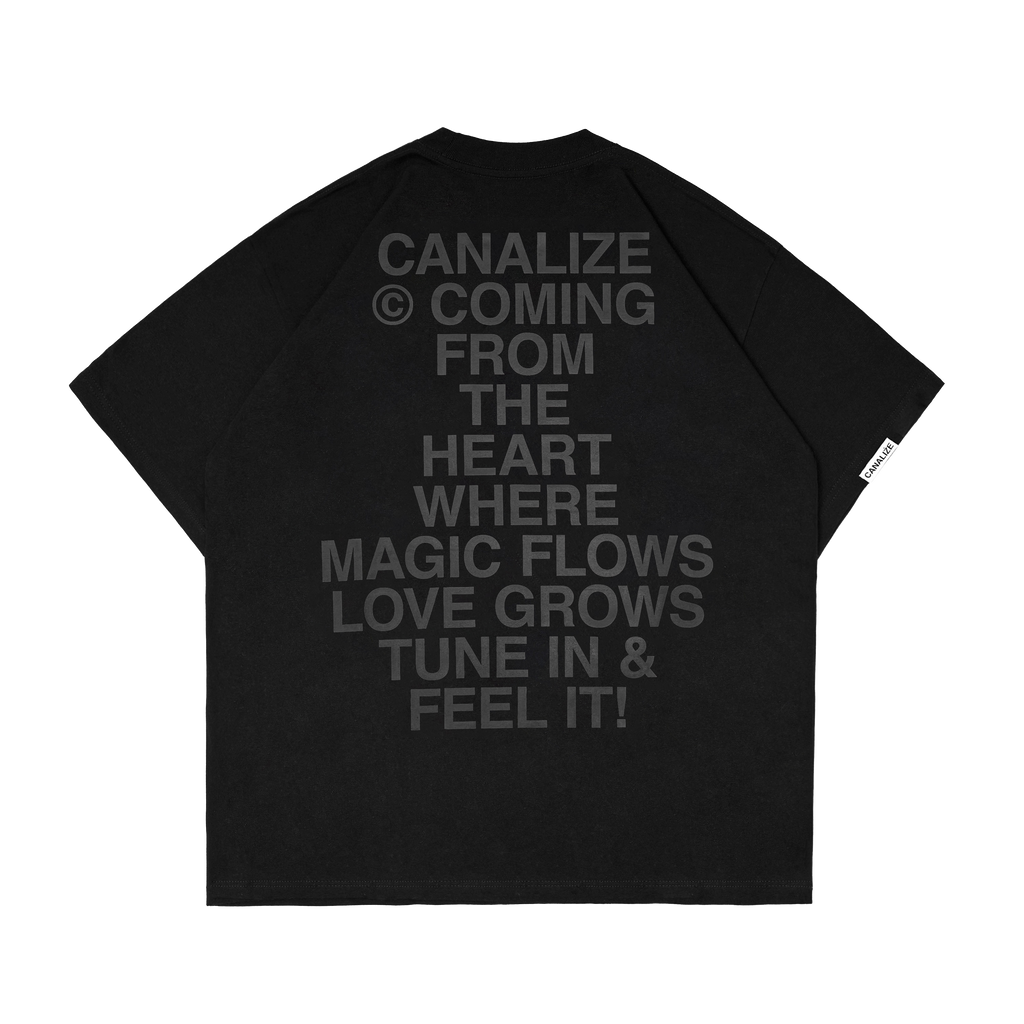 FEEL IT TEE -  BLACK/BLACK
