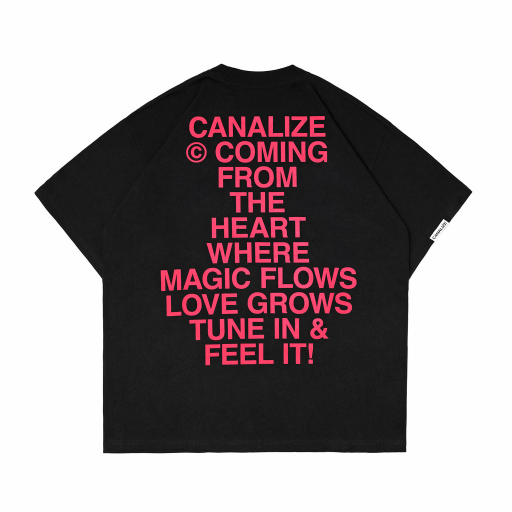 FEEL IT TEE - BLACK/PINK
