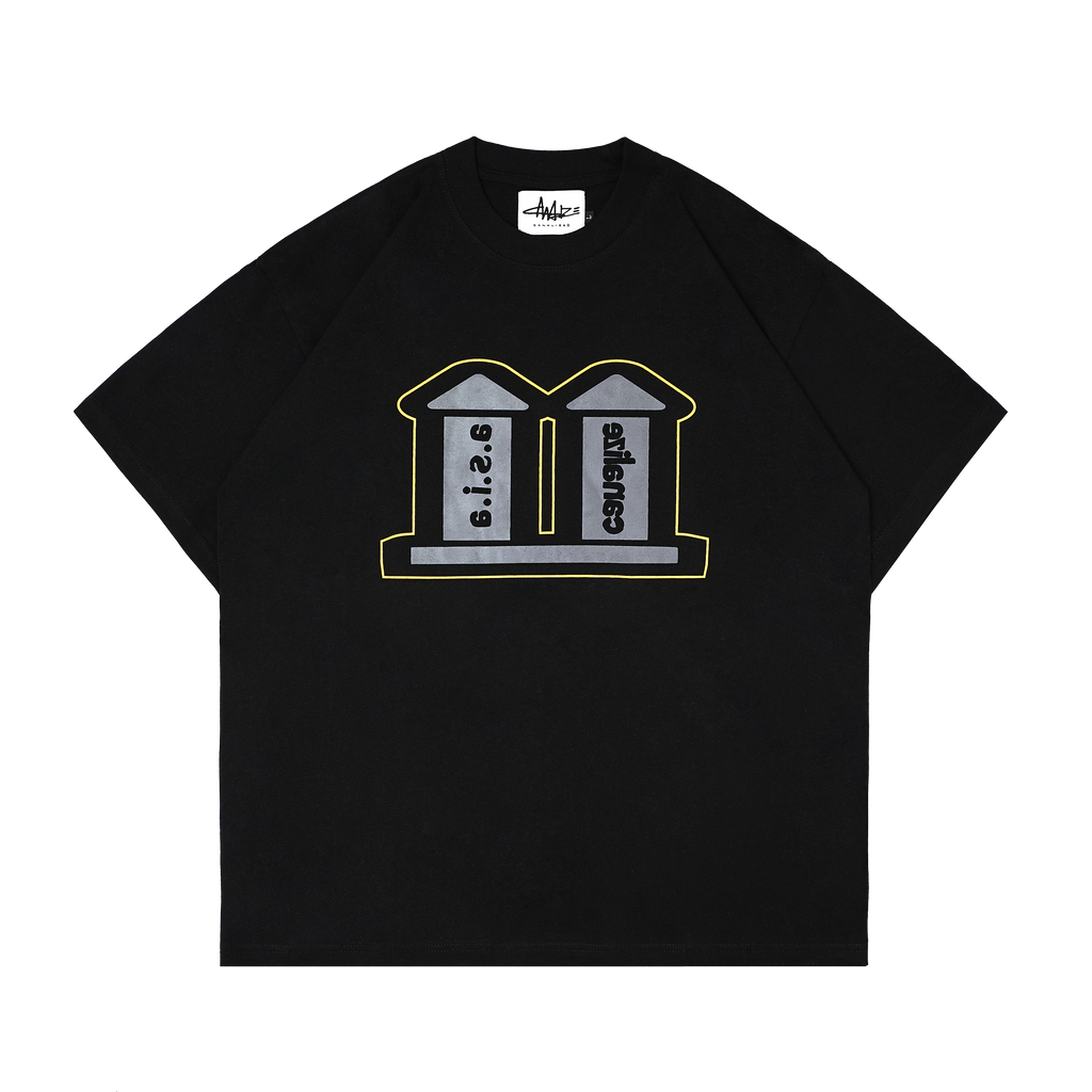 MIRROR PILLAR TEE - BLACK