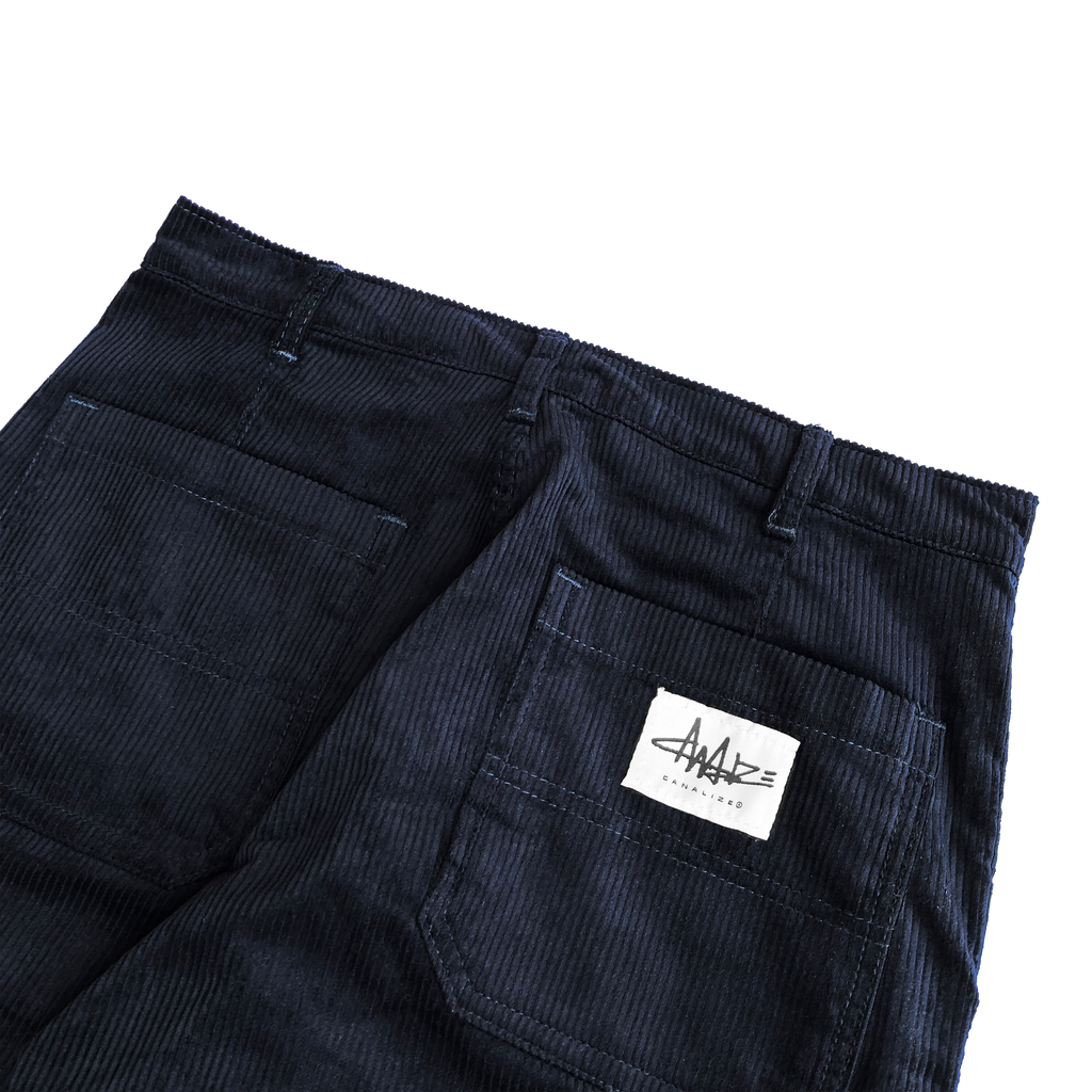 3OG BAGGY CORDUROY PANTS - NAVY