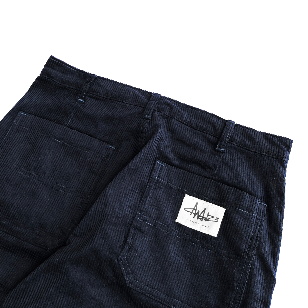 3OG BAGGY CORDUROY PANTS - NAVY