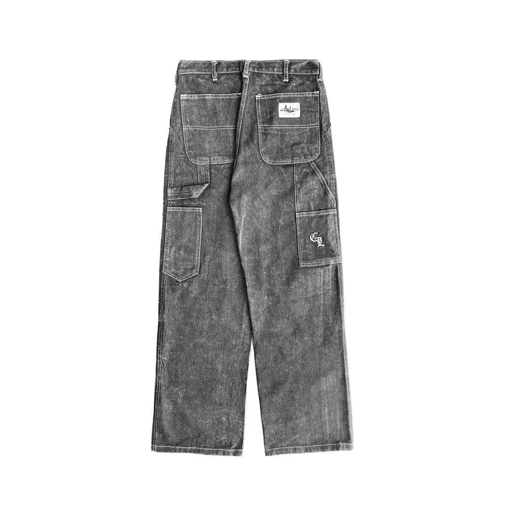 DPAINTER DOUBLE KNEE PANTS - GREY WASH