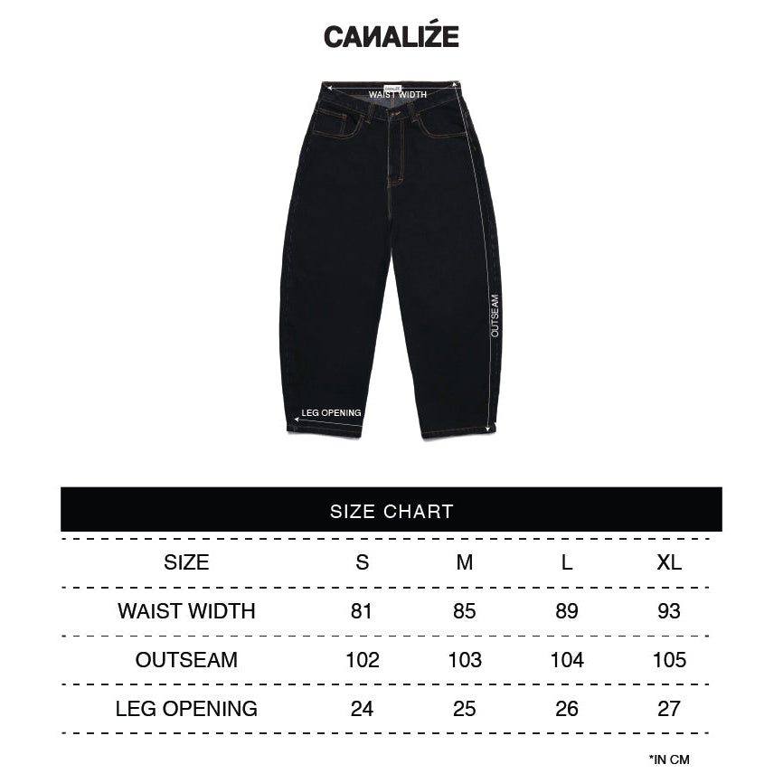 TAGON - FADED BLACK - BAGGY JEANS