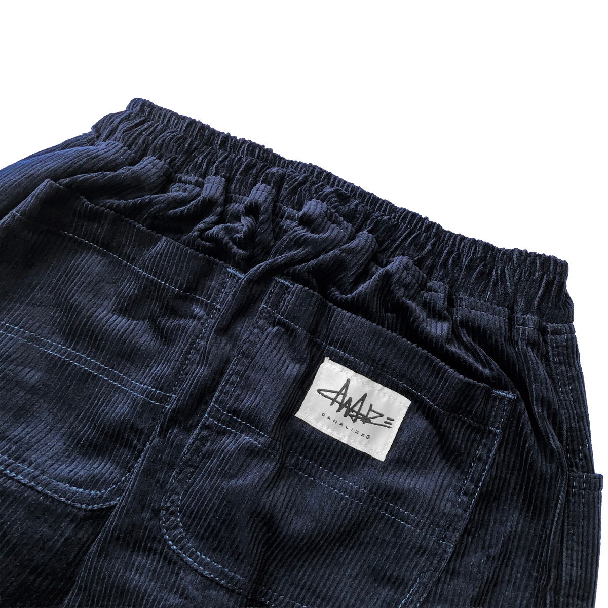 THROWIE BAGGY CORDUROY PANTS - NAVY