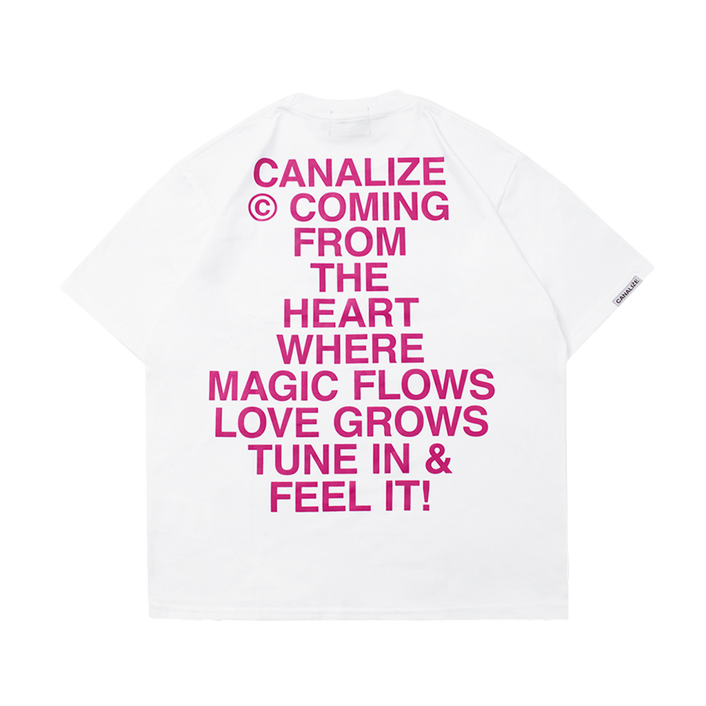 FEEL IT TEE - WHITE/PINK