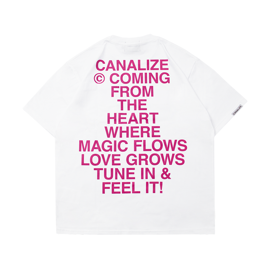 FEEL IT TEE - WHITE/PINK